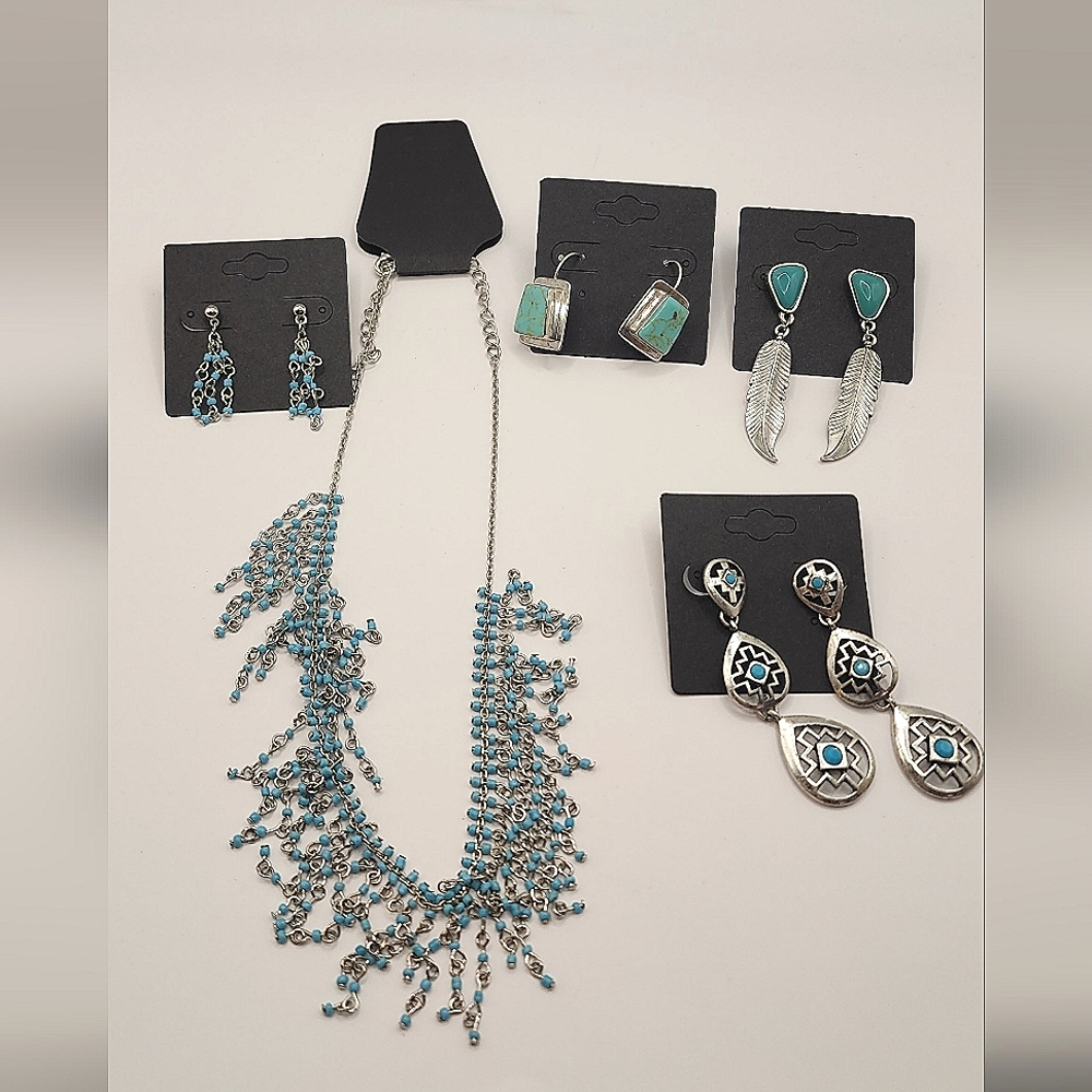 Jewelry Lot - 5 Pieces - Turquoise Theme